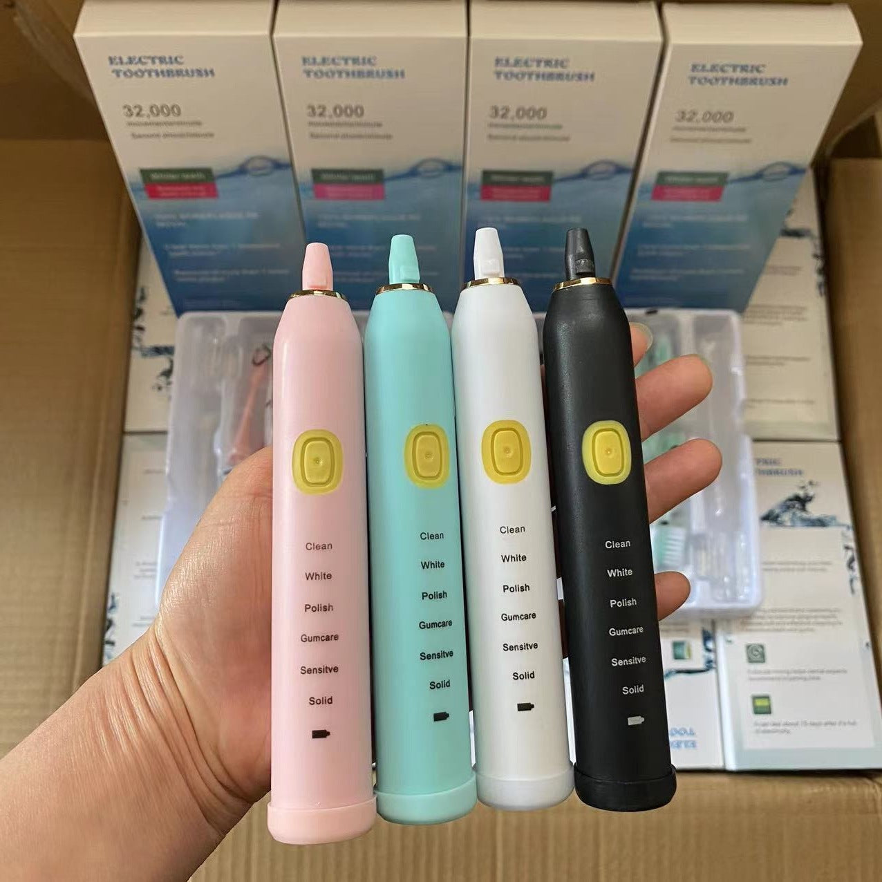 Electric Toothbrush Household 6-speed Adult Soft Bristles USB Rechargeable Waterproof Couple Sonic Toothbrush Gift